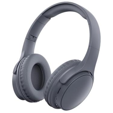 Imagem de Fone De Ouvido Bluetooth 5.4 Headphone Sem Fio Fone Corrida Academia Com Cancelamento de Ruído On-ear com Microfone HD, Cancelamento de Ruído, Compatível com PC e Smartphone (Cinza)