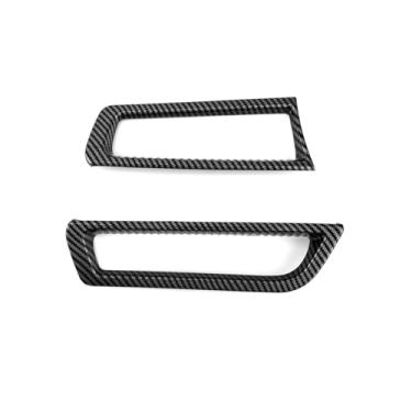 Imagem de YOUTOOCAR Capa de moldura de acabamento de saída de ar condicionado lateral estilo fibra de carbono tampa de ventilação CA direita e esquerda compatível com KIA K5