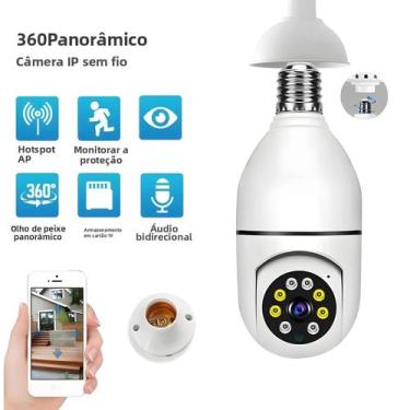 Imagem de Câmera IP Inteligente WiFi E27 Lâmpada Sem Fio Monitor De Bebê AI Rast