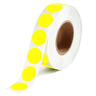 Imagem de 1000 peças de adesivos redondos amarelos 1/2 polegada coloridos círculos adesivos pequenos etiquetas de código para escritório, loja, quintal, venda, casa, sala de aula, marcação (amarelo)