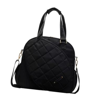 Imagem de Vaveren Bolsa de badminton multifuncional leve com alça de ombro ajustável para homens e mulheres, bolsa grande de tênis, de ombro, Preto
