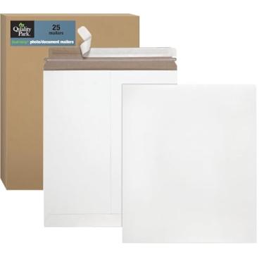 Imagem de Carteira de papelão de fibra extra-rígida para foto/documentos da Quality Park, 15 x 20 cm, caixa com 25 (64007), Branco