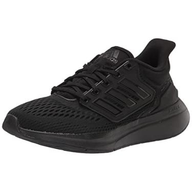 Imagem de adidas Tênis de corrida feminino EQ21, preto/preto, 34, Preto/Preto/Preto, 34