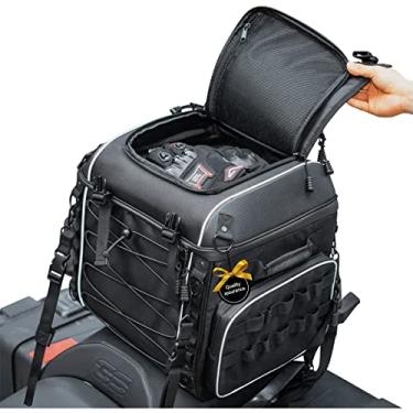 Imagem de KEMIMOTO Bolsa de viagem para motocicleta, bolsa traseira de motocicleta para modelos Softail Sportster Dyna Touring Road King Road Glide Street Glide impermeável para todos os climas com alças Sissy