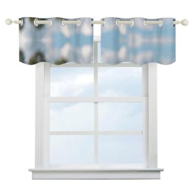 Imagem de Cortina blecaute de vaca leiteira preta e branca para escurecimento de quarto, cortinas de janela curtas, isolamento térmico, para cozinha, sala de jantar, quarto, 2 painéis 132 x 46 cm