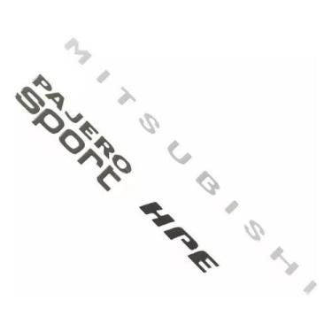 Imagem de Kit Adesivos Pajero Sport Hpe Cinza Resinado Pjhpecz - Spts