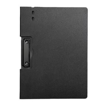 Imagem de Pasta de pasta de arquivo, pasta de arquivo com clipe de perfil, bloco de escrita com flip de 360 graus, painel de arquivos PP para A4 e tamanho de letra negócios, escritório, papéis escolares, Vertical-black2, Vertical
