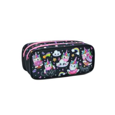 Imagem de Estojo Escolar Duplo Unicornio Estojos Kids