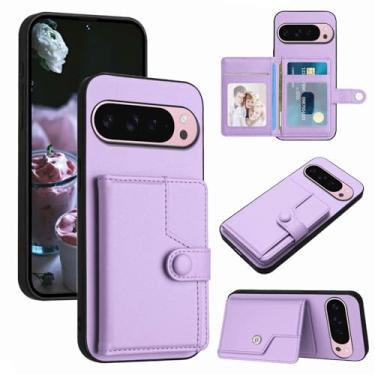 Imagem de Moment Dextrad Suporte de cartão para Pixel 9 Pro XL, carteira com 5 compartimentos múltiplos, bloqueio RFID, proteção de camada dupla de couro TPU interior, capa flip com suporte para Google Pixel 9