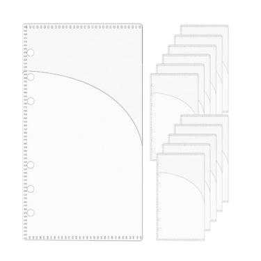 Imagem de Mogoostry Bolso para fichário A6, 12 peças, 2 camadas, mangas de plástico fosco, abertura lateral para dinheiro, envelopes de enchimento para 6 anéis de planejamento de orçamento