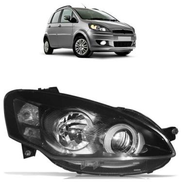 Imagem de Farol Dianteiro Idea 2011 2012 2013 2014 Máscara Negra Lisa Acrílico F