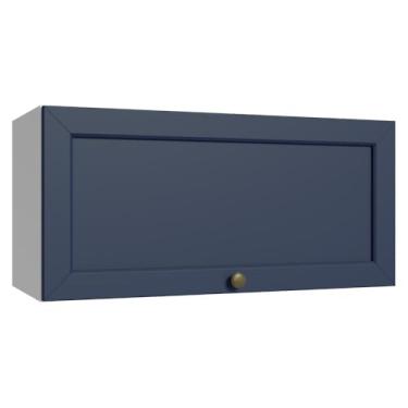 Imagem de Armário Aéreo 70 cm 1 Porta Basculante Branco/azul Vik Madesa
