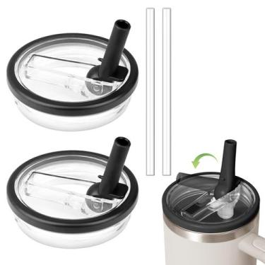 Imagem de Tampa Flip Straw de 900 ml, pacote com 2 unidades para copo Stanley Qu