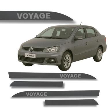 Imagem de Jogo Friso Lateral Voyage Cinza Platinum Ponta Faca Grafia - Macall