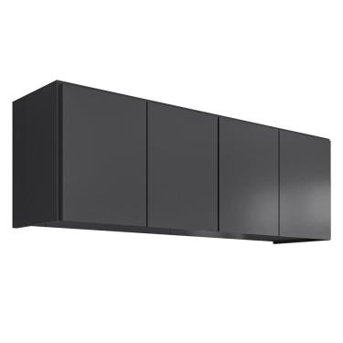Imagem de Armário Aéreo Multiuso Lavanderia 118cm Monna Grafite Z34     - Mpozenato