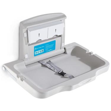 Imagem de Trocador de bebê KSITEX montado na parede, dobrável, branco, cinza