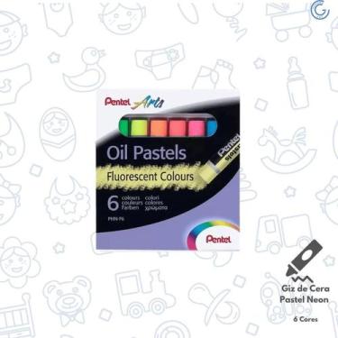 Imagem de Giz Pastel 6 Cores Neon Pentel