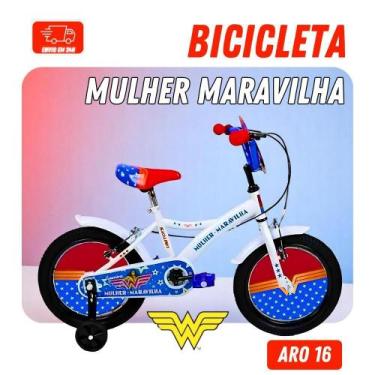 Imagem de Bicicleta Aro 16 Infantil Mulher Maravilha - Cores Sortidas - Unitoys