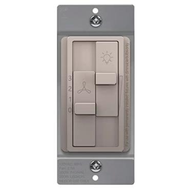 Imagem de TOPGREENER Interruptor Dimmer Combinado Kalide Com Controle De Ventilador 3 Velocidades, Luz E Combinação, Polo Único, 2,5 A, 200 W Led/Cfl, Fio Neutro Não Requerido, Tgdsfs3-Nk, Níquel