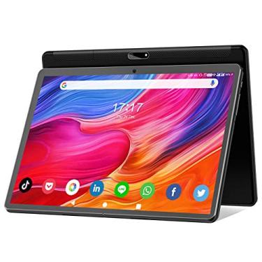 Imagem de Tablet Android 12 de 10,1 polegadas, processador Octa-Core com atualização mais recente de 2024 com 64 GB de armazenamento, câmera dupla de 13 MP + 5 MP, WiFi, Bluetooth, GPS, suporte de expansão de