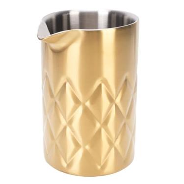 Imagem de AUNMAS Vidro de Mistura de Barra de Aço Inoxidável, 540 Ml de Barra de Mira Dupla à Prova de Ferrugem Vidro de Garçonete para Barra Em Casa, Coquetéis, Ocasiões de Hospedagem, (Ouro banhado)