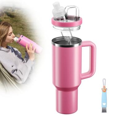 Imagem de Adaptador de copo para Stanley compatível com cartuchos Flavor, serve para copos Stanley Quencher H2.0 FlowState de 850 g/590 ml, plástico livre de BPA, silicone de grau alimentício, à prova de