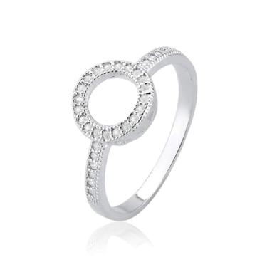 Imagem de Anel Feminino Prata 925 Original Legítima Redondo Zircônias SoftJoias (15)