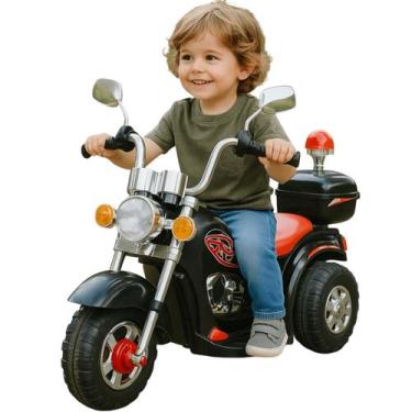 Imagem de Moto Elétrica Bang Toys Infantil Chopper Guardian X Preta 6V
