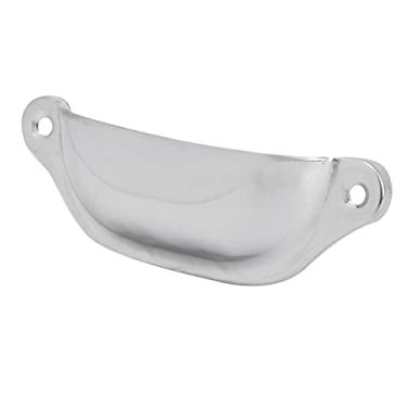 Imagem de ZJchao Antiga Puxar a Alça da Caixa da Casca, Alça da Gaveta da Gaveta Material de Ferro, Estilo Chinês Semi-circular para Estante de Peito de Medicamento Com Parafusos Incluídos (Prata)