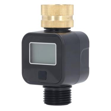 Imagem de ZJchao Dispositivo de Medição de Fluxo de Fluxo de água Digital Dispositivo de Medição de Líquido Com Entrada de Latão de Rosca NPT de 3/4 de Polegada para Torneira de Sprinklers de