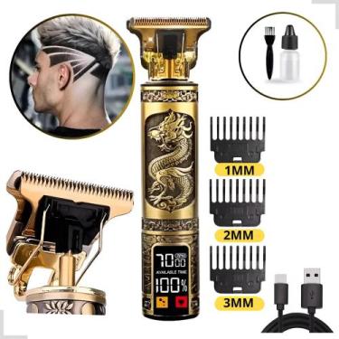 Imagem de Máquina De Cortar Cabelo Barba Profissional Com Display Digital Kapbom