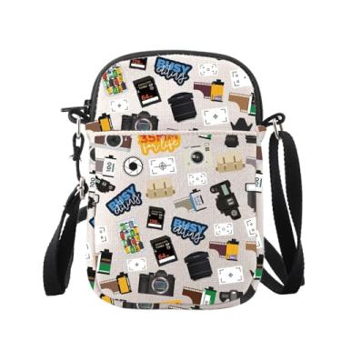 Imagem de WUSUANED Bolsa tiracolo fotográfica, presente de fotógrafo, para amantes de câmera, bolsa de ombro, Bolsa fotográfica