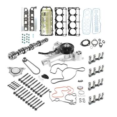 Imagem de INGKAN 5.7L Hemi MDS Lifters Conjunto de juntas de cabeça de cilindro de eixo de cames com bomba de água bomba de óleo serve para Dodge Ram 1500 5.7L V8 MDS Hemi Engine OE 5038785AB 5038786AB