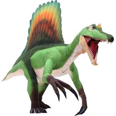 Imagem de Maquete Miniatura Dinossauro Espinossauro Quebra Cabeça 3D de Colagem Papercraft - HAS BRASIL