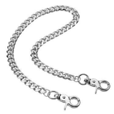 Imagem de Bremorou Correntes para jeans, carteira de bolso, resistente, chaveiro, metal, punk, gótico, jeans, cinto, corrente, quadril, calça, calça, calça, acessórios, prata