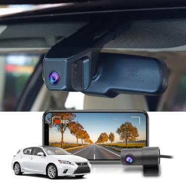 Imagem de Fitcamx Câmera frontal 4K + painel traseiro 1080p se adapta para Lexus CT 200h 2011-2020 FWD F Sport Sdn Hybrid Premium, visual OEM, vídeo HD bidirecional, gravação em loop, WiFi e aplicativo