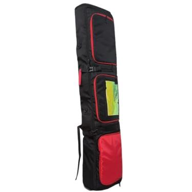 Imagem de Lzyjckh Bolsa de Snowboard Impermeável com Rodas Bolsa de Snowboard com Rodas Extensível de 160-170 cm, para Viagens Aéreas, Serve para Esquis Individuais/2 Conjuntos de Esquis,Red