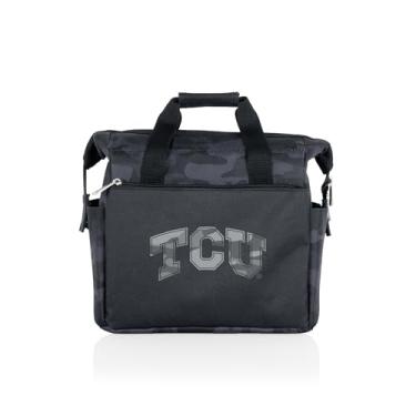 Imagem de Picnic TIME NCAA TCU Horned Frogs On The Go Lancheira, Lancheira térmica macia, lancheira isolada, (camuflagem preta)