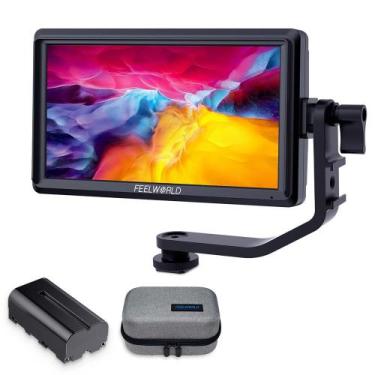 Imagem de Monitor de campo da câmera FEELWORLD S55 V3 6" FHD com bateria