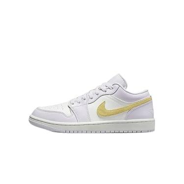Imagem de Nike T nis de basquete feminino Air Jordan 1 Low UNC, Lavagem de uva e lim o - branco, 5.5