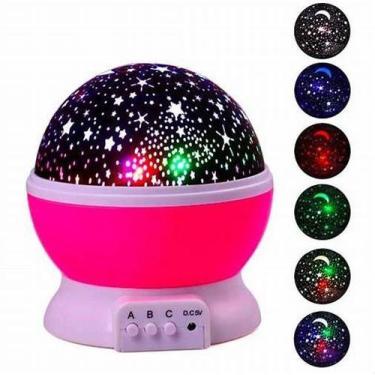 Imagem de Star Master Projetor Luminária Abajur Céu Estrelado ROSA - MKB