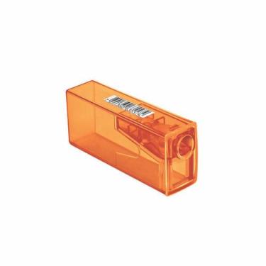 Imagem de Apontador com depósito neon RETANGULAR Faber-Castell, Laranja