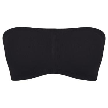 Imagem de Sutiã Top Faixa Bojo Removível sem alça Trifil, Preto, M