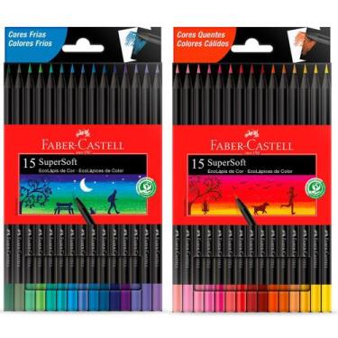 Imagem de Lápis De Cor Supersoft Cor Quente E Fria FABER CASTELL Kit - Faber-Cas