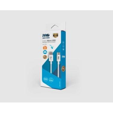 Imagem de Cabo Micro Usb V8 Recarga E Dados 1m Caus-100m Proeletronic - Pro Elet