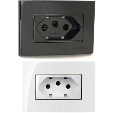 Imagem de 2 Tomada Móvel 3 Pinos 10a Madeira Embutir Painel Margirius