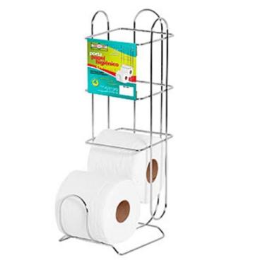 Imagem de Porta Papel Higiênico Para 4 Rolos De Chão N1024 - Niquelart