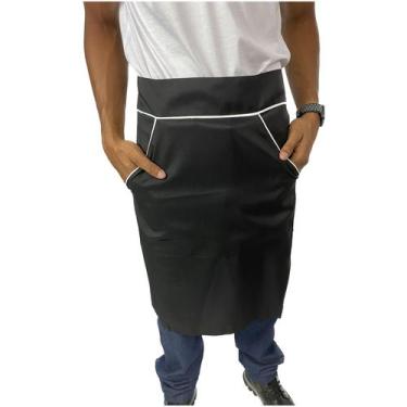 Imagem de Meio Avental 2 Bolsos Frente Ox-ford Super Durável com vivo branco - E