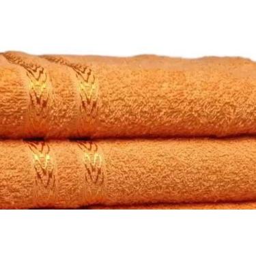 Imagem de Toalha de Banho Paris Felpuda Liso 65cm X 1,40cm DOHLER, Laranja