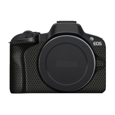 Imagem de R 100 Adesivo do corpo da câmera kit de película protetora acessórios de pele decalques de vinil para Canon EOS R100 (preto fosco)